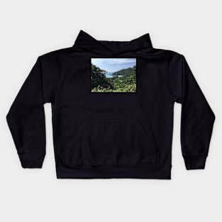 View out on the ocean and landscape of Okinawa Kids Hoodie